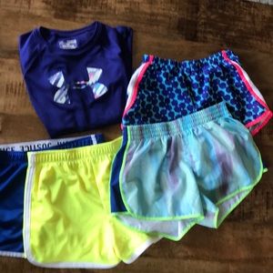 Bundle athletic shorts and top